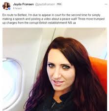 Tweeting videos exposing minority groups for their crimes. Jayda Fransen Will Face Two Trials In Northern Ireland Express Digest