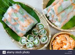Vietnamese Food Goi Cuon Is Street Food Wrap From Shrimp Pork