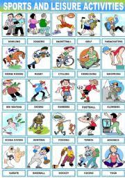 Play a word game to learn and practise more sports vocabulary. English Exercises Sports Second Grade
