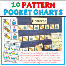 Dollar Deal Pattern Pocket Chart Center Color Or Black And White