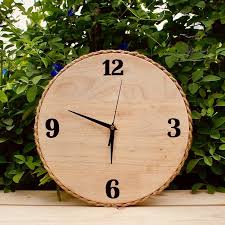 Nordic Wooden Wall Clock Free Ukir