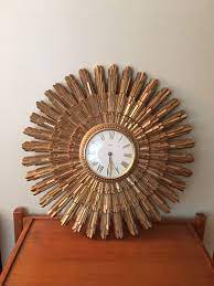 Syroco Starburst Clock Gold Sunburst