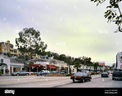 West Hollywood, CA, USA, November 1998: View from Sunset Boulevard, facing  east Stock Photo - Alamy