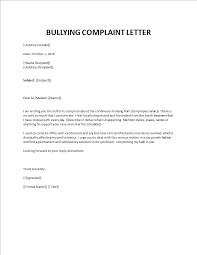 grievance letter on bullying