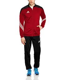 Adidas Mens Sereno 14 Polyester Tracksuit University Red