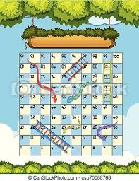 High quality snakes and ladders template. A Snake Ladder Game Template Illustration Canstock