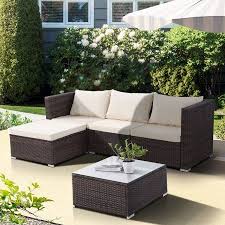 Buy products such as costway 4 pcs folding rattan wicker bar stool chair indoor &outdoor furniture brown at walmart and save. Uenjoy 7pc Outdoor Furniture Rattan Wicker Patio Sectional Sofa Set With Cushions Black Walmart Com Wicker Patio Furniture Set Wicker Patio Sectional Patio Furniture Sets