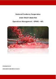 Pdf National Cranberry Cooperative Case Study Analysis