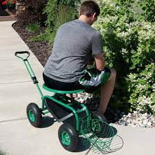 Gardening Seat With Wheels Flower