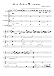 Christmas sheet music for violin: Merry Christmas Mr Lawrence Sheet Music For Violin Flute Cello Orchestras Musescore Com