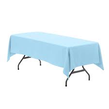 60 X 126 Inch Rectangular Polyester Tablecloth Light Blue Your Chair Covers Inc