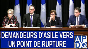 Demandeurs d'asile vers un point de rupture. Dit 4 ministre du Québec -  YouTube