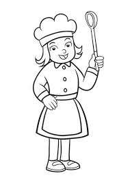 Art k21725379 fotosearch, chef solus food group coloring, hello kitty coloring 01 of 15 cooking with mom hd. Girl Chef Coloring Sheet For Kids Hello Kitty Drawing Coloring Pages Animal Coloring Pages