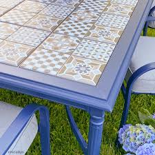 Tile Top Patio Table Makeover Chica