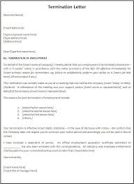Termination Letter Format Free Word Templates Employment