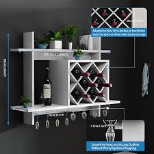 Wine Bottle Wood Rack Wall Mounted