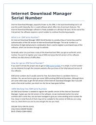 Now, if none of those serial keys worked, you have nothing to worry about. Internet Download Manager Serial Number By Idm Key Issuu