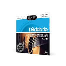 Exp11 Coated 80 20 Bronze Acoustic Guitar Strings Daddario