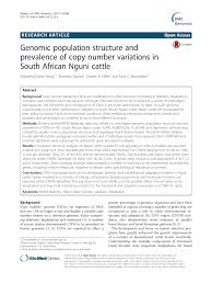 Genomic Population Structure And Prevalence Of Copy Number