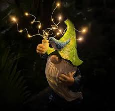 Garden Gnomes With Firework Solar Light