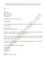 request letter to bank for cancellation