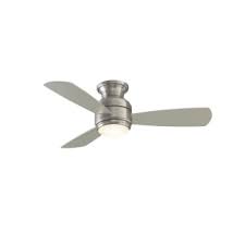 Installing a ceiling fan without lights lets you improve air circulation in rooms that already have adequate lighting. Fanimation Lp8347blbn Brushed Nickel Level 44 3 Blade Hugger Indoor Ac Induction Ceiling Fan Controller And Light Kit Included Lightingdirect Com