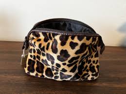 makeup case cosmetic bag brown leopard