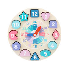 3d wooden clock for children clock