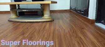 wooden shade pvc floor tile glossy at