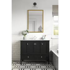 Home depot bathroom vanity cabinets design inspiration furniture. Simpli Home Chelsea 42 Inch Bath Vanity With White Quartz Marble Top Black Bathroom Fixtures Bathroom Sink Vanities Accessories