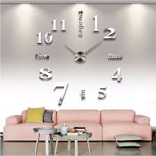 Buy modern wall decals or modern wall murals and receive free shipping on orders over $50.00! Funchic 3d Diy Wall Clock Frameless Large Acrylic Mirror Surface Creative Modern Design Wall Watches Home Decor Wall Sticker Clocks Home Living Room Bedroom Office Decoration Silver Buy Online In Cayman