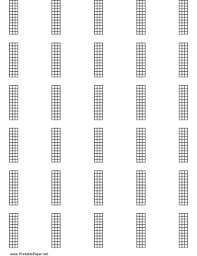 Printable Chord Chart For 4 String Instrument 12 Frets On