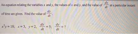An Equation Relating The Variables X