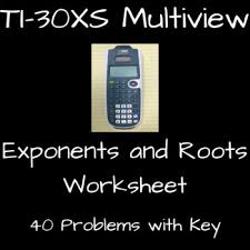 exponents and roots worksheet with key