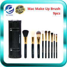 mac 9pcs makeup brush set foundation