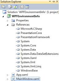 system environment information in wpf