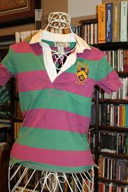 pink striped short slv rugby shirt