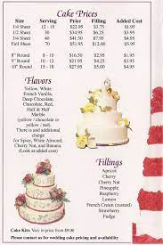 Cake Boss Price List gambar png