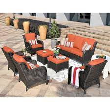 Xizzi Erie Lake Brown 7 Piece Wicker