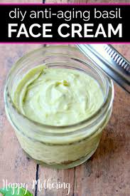 homemade anti aging basil face cream