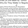 Ethics and Negotiation