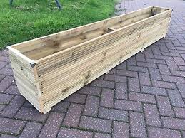 Extra Large Wooden Planter Tall Long