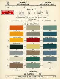 1964 1964 Standard Colors Color Charts Old International