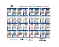 13 Football Depth Chart Template Free Sample Example