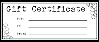 Homemade Gift Certificate Templates Free Printable