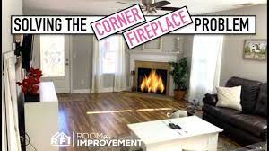 corner fireplace living room redesign
