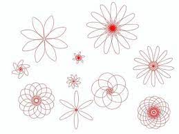 free vectors flower line drawing
