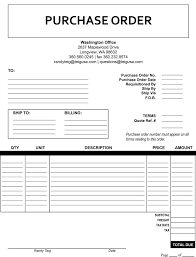 Free Purchase Order Template Excel Microsoft Word Form Letter