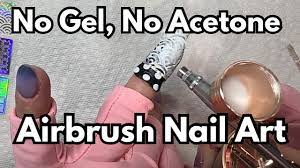 how to airbrush nail art without gel