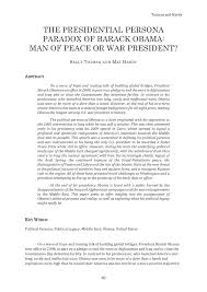 pdf the presidential persona paradox of barack obama man of peace 
